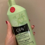 Olay body lotion used, half full