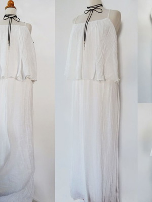 Zic-Zac dress white new, maxi, boho, one size