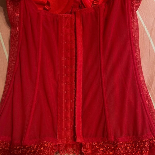 Red corset with panties new