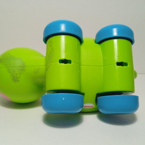 Fisher Price turtle on wheels baby toy used, plastic, approx. 14cm