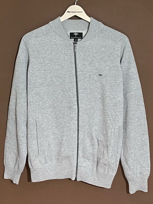 Fynch Hatton Men's Knitted Zip Cardigan like new, gray, size M