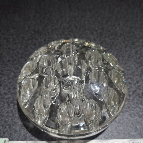 Crystal Flower Frog with 19 Holes like new, vintage pressed glass