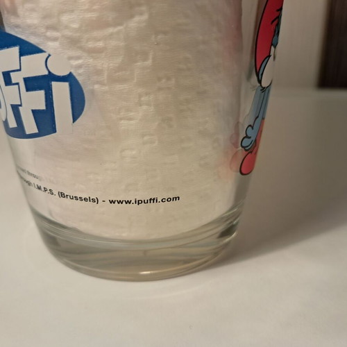 Nutella Smurfs Glass Collectible 2011 New