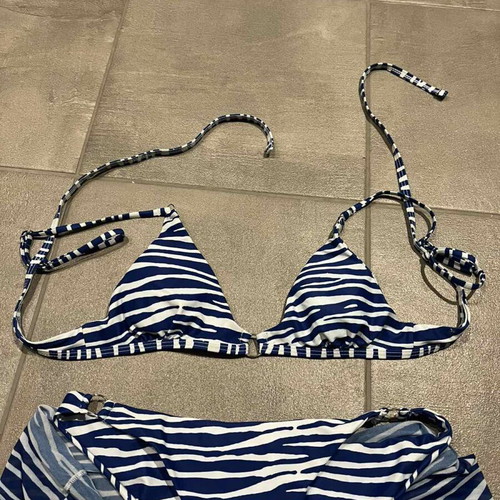 Decoro bikini swimsuit new, white and blue, size S