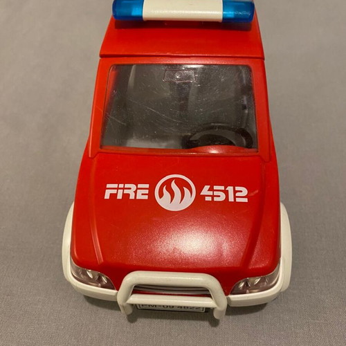 Playmobil fire truck used toy set