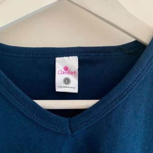 Comfort long sleeve sweater L, black and blue
