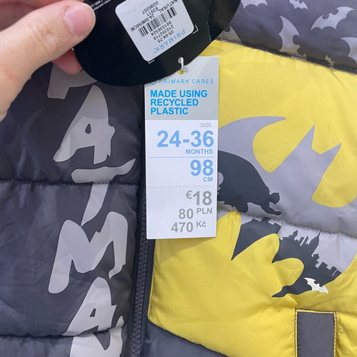 Batman jacket 98cm Primark new
