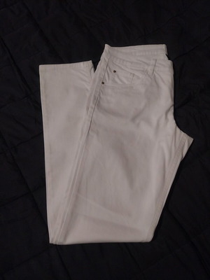 White cotton jeans pants new, size Large