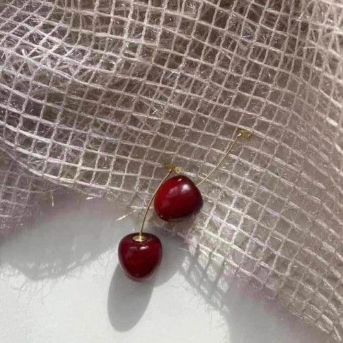 Cherry earrings new, sturdy model