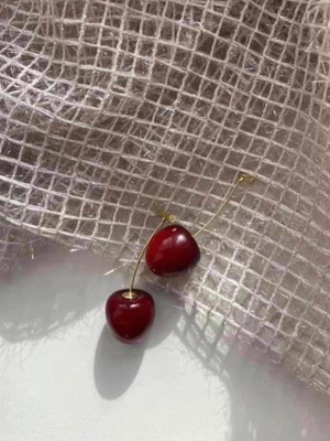 Cherry earrings new, sturdy model