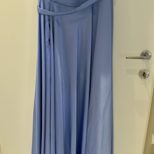 Carmen dress for events baby blue size M thick satin strapless elegant like new