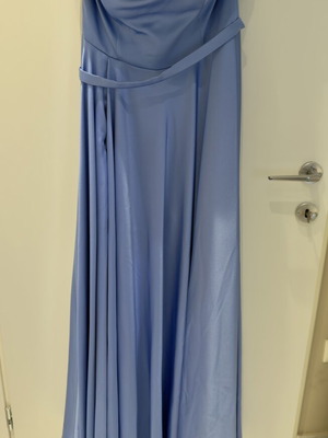 Carmen dress for events baby blue size M thick satin strapless elegant like new