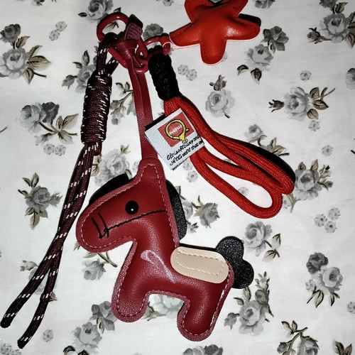 Keychain new, red and black