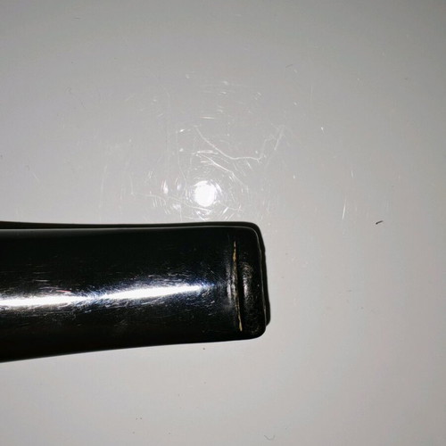 Wooden smoking pipe used, 14 cm length, with mouthpiece wear