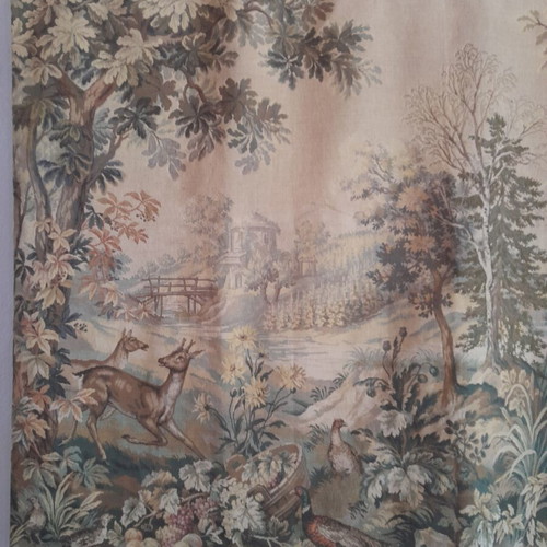 Tapestry Jp Paris Verdure like new, French workshop nature scene