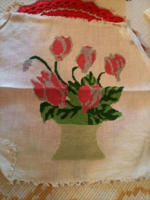 Handmade old embroidery 26x26 cm like new
