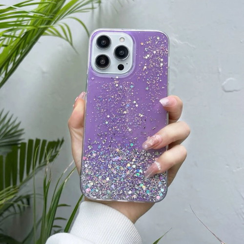 iPhone 12 Pro Max phone case purple with silver rhinestones new