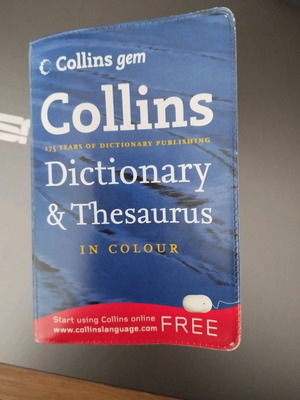 Collins pocket dictionary like new, English only