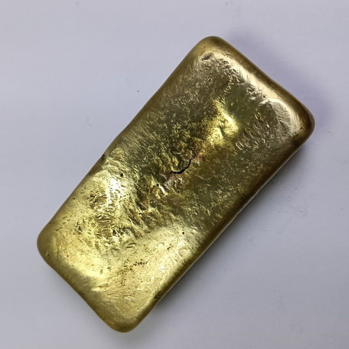Brass bar used, 293 grams, collectible with hook stamp