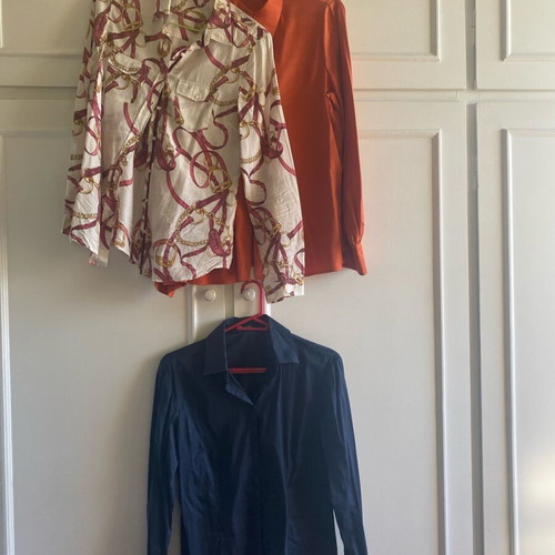 Massimo Dutti women's shirts, satin and patterned, set of 3