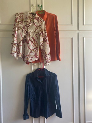 Massimo Dutti women's shirts, satin and patterned, set of 3