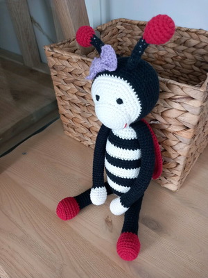 Amigurumi ladybug handmade knitted doll 40 cm new