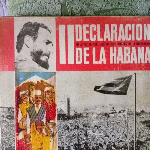 Gramophone records used, two pieces, speeches of Fidel Castro in Cuba