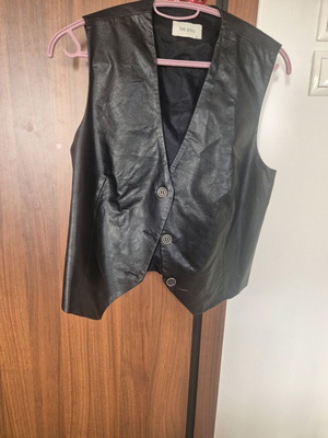 BeYou leather vest new, black size S