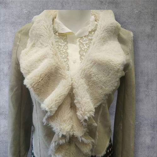 Winter coat like new, size S-M, beige with fur lining