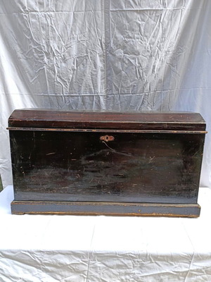Large chest used, made of solid pine wood