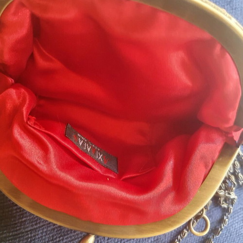 Achilleas Accessories Satin Shoulder Bag like new, red