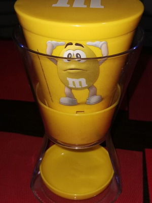 M&M's Candy Dispenser Yellow collectible, like new