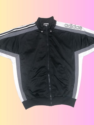 Adidas Retro Track Jacket 90s Black Size L