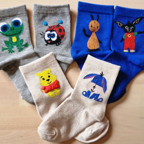 Children's socks hand-painted, 2 sets made to order