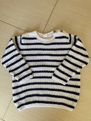 Knitted pullover used, mariniera style H&M size 92cm