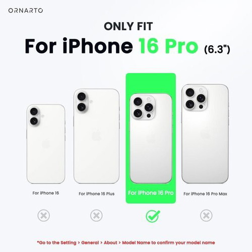 ORNARTO silicone case for iPhone 16 Pro, white