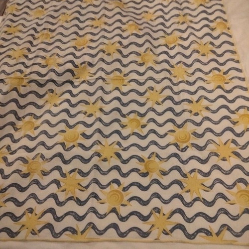 Table linens used sea-themed, round 165 cm and square 73x73 cm