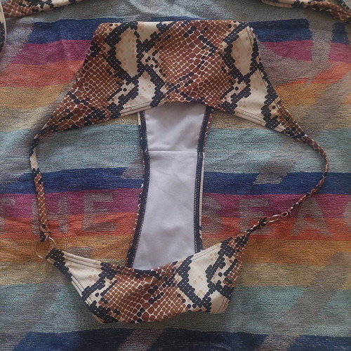 Women's bikini swimsuit large brown like new