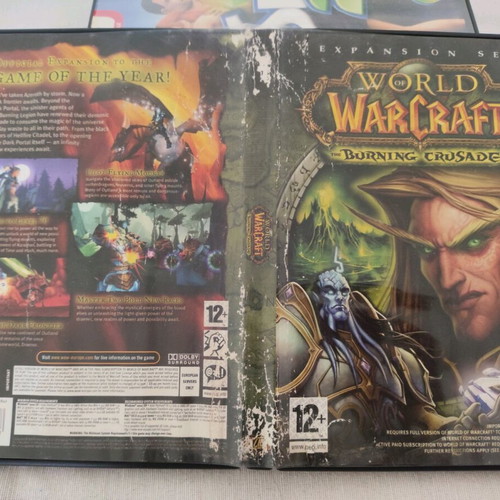 World of Warcraft PC game used, Burning Crusade expansion set with 4 CDs and manual