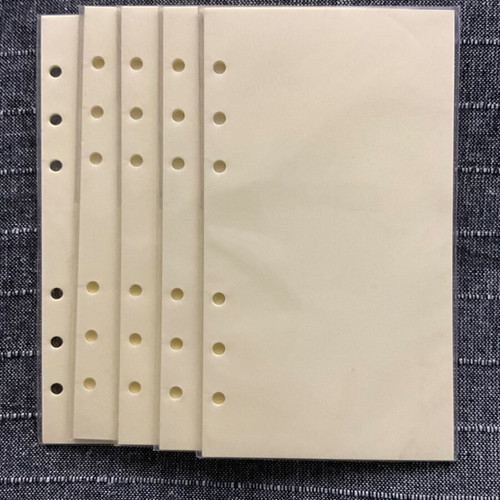Yellow Personal refill paper 9.5 x 17 cm, 5 packs of 30 sheets