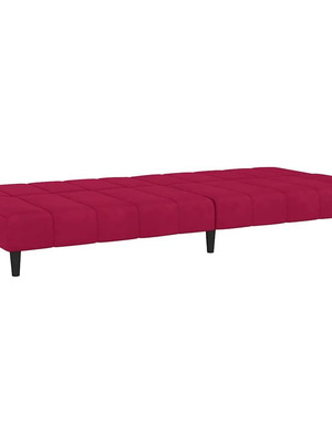 2-Seater Sofa Bed, Bordeaux Velvet, Elegant and Versatile