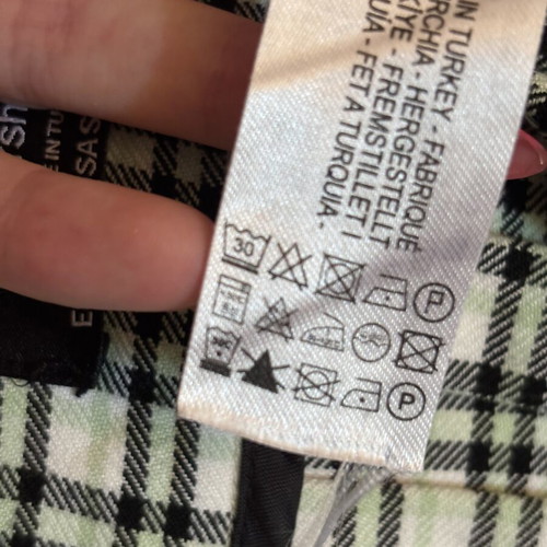 Plaid skirt like new, Bershka, size S, pistachio green