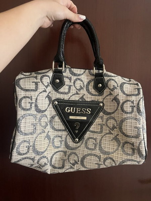 Guess vintage shoulder bag like new, black and grey