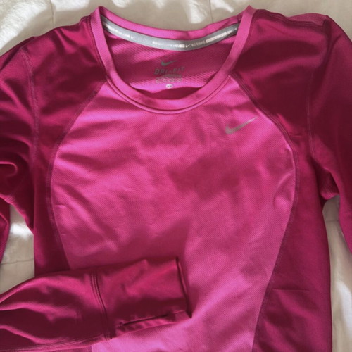 Nike long sleeve shirt, pink, size XS-S