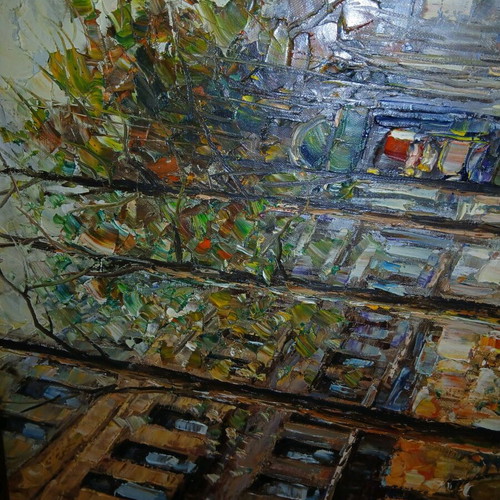 Embossed painting like new, signed by unknown artist