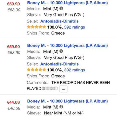 Boney M 10,000 Lightyears SMB 40249 vinyl sealed