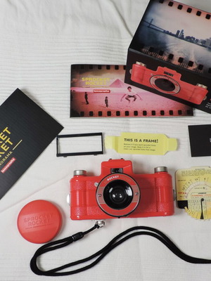 Panorama Sprocket Rocket Lomo red boxed film camera 135