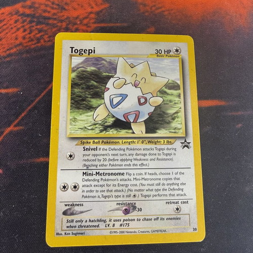 Pokemon Togepi promo card used, vintage