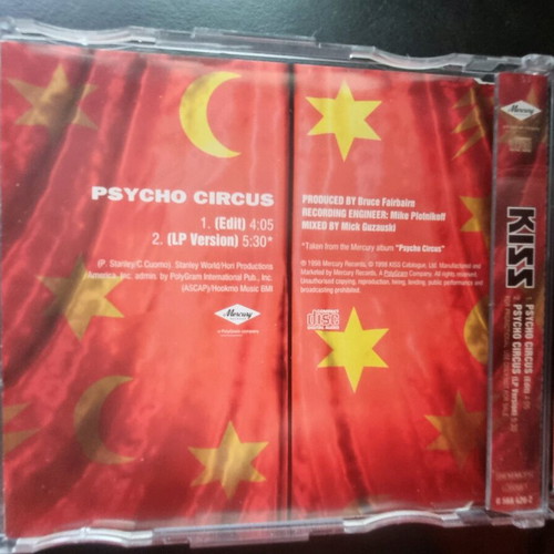 KISS Psycho Circus promo single like new, rock