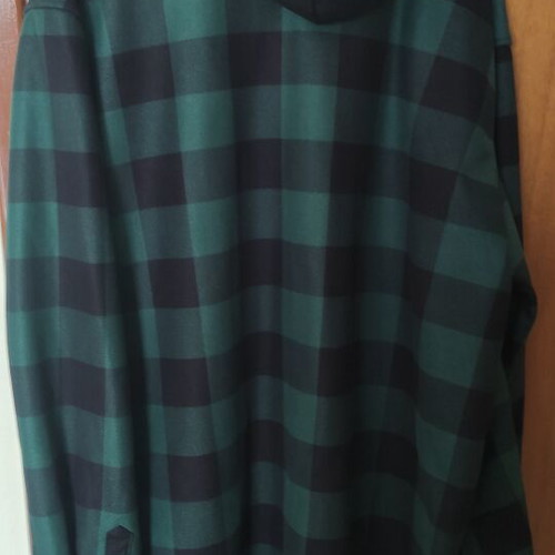 Abrand Jeans men's checkered fleece jacket, XL, black and green